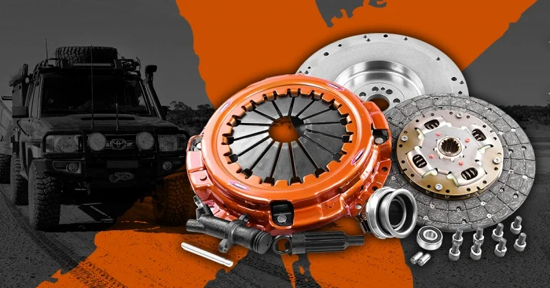 Xtreme Outback VDJ 70 Series LandCruiser Extra Heavy Duty Clutch Kit - 58% Increased Torque Capacity Xtreme Outback extra heavy-duty clutch kit KTY30593-1AX for VDJ 70 Series LandCruiser with pressure plate, organic disc, flywheel, slave cylinder, and complete installation components