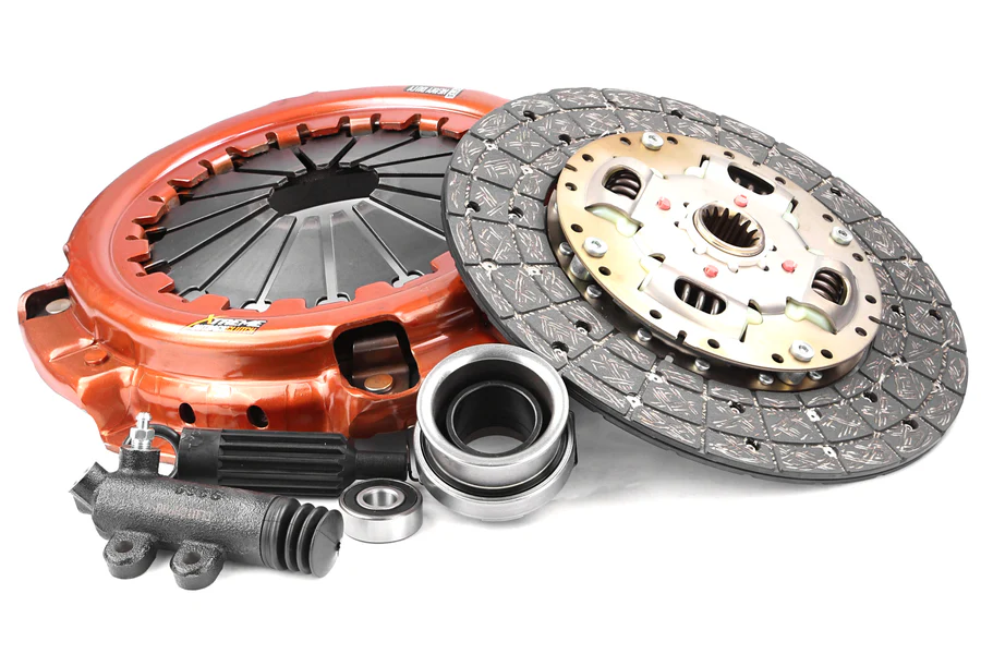 Xtreme Outback Clutch Range Overview Stage 1 heavy duty organic clutch kit showing pressure plate, friction disc and technical specifications